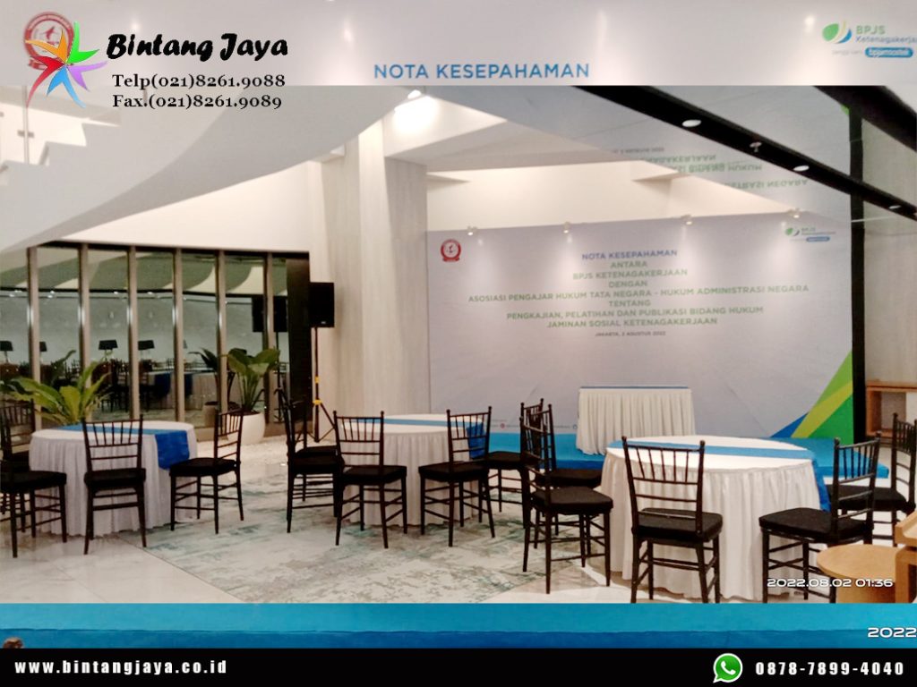 Gudang backdrop siap pasang event Jakarta