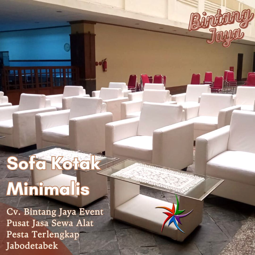 Penyewaan Sewa Sofa Putih Kotak Minimalis Bogor Selatan