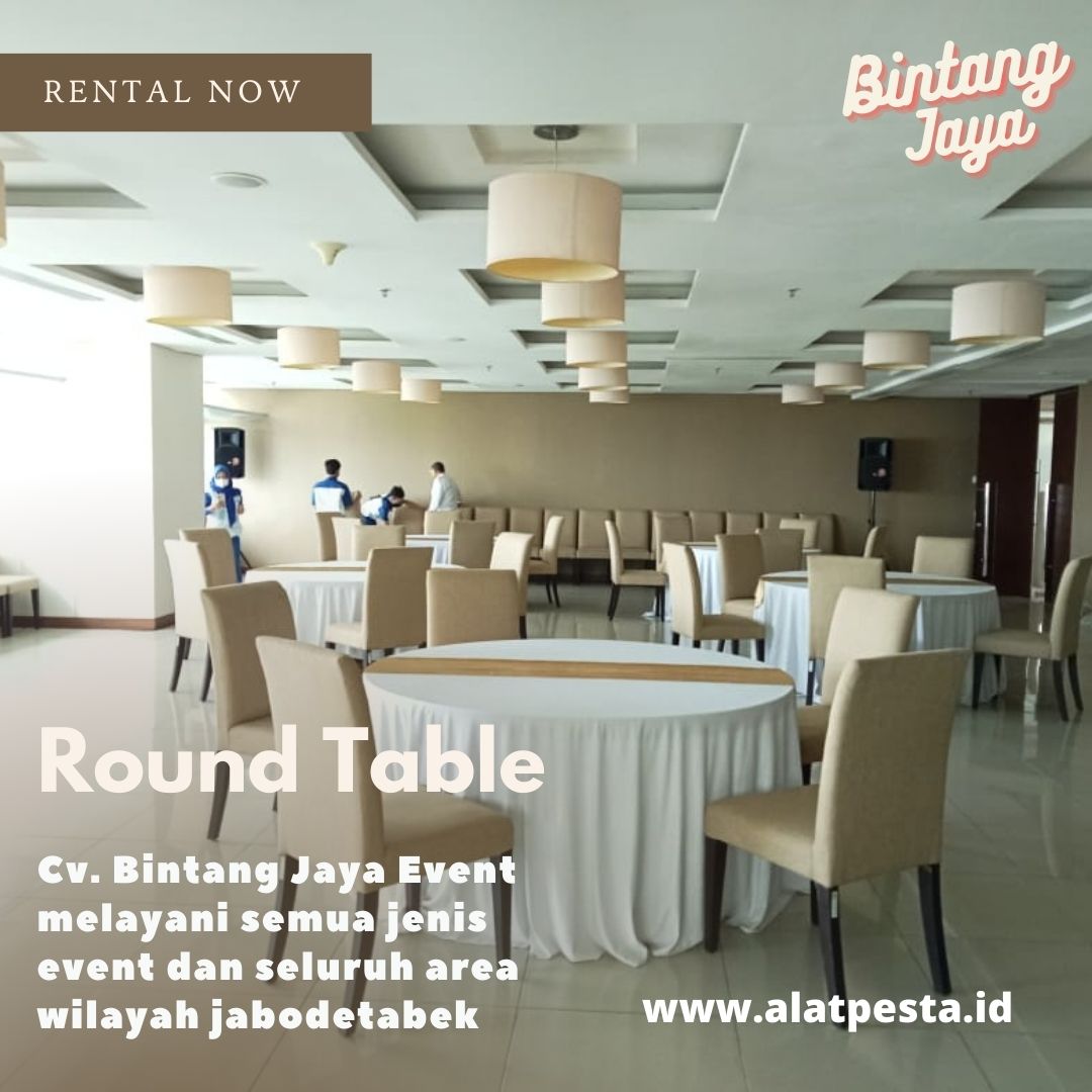 Round Table Ukuran 120cm – PUSAT PENYEWAAN ALAT PESTA