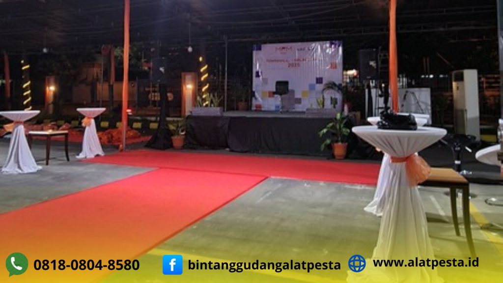 Rental Meja Bar Multiplek Lapis Kulit sintetis Dan Cover Tebar di Jakarta