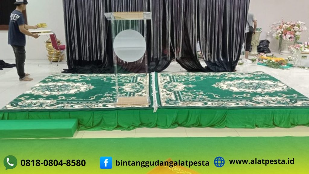 Sewa Podium Acrylic kaki Stainless di Jakarta