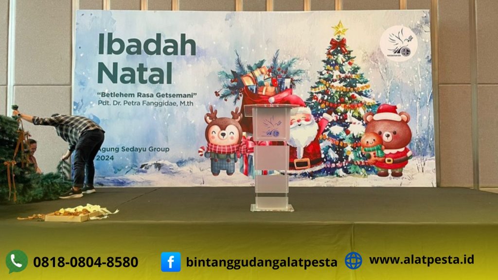 Sewa Podium Acrylic kaki Stainless di Jakarta