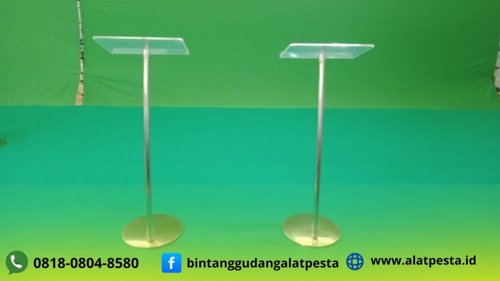 Sewa Podium Acrylic kaki Stainless di Jakarta